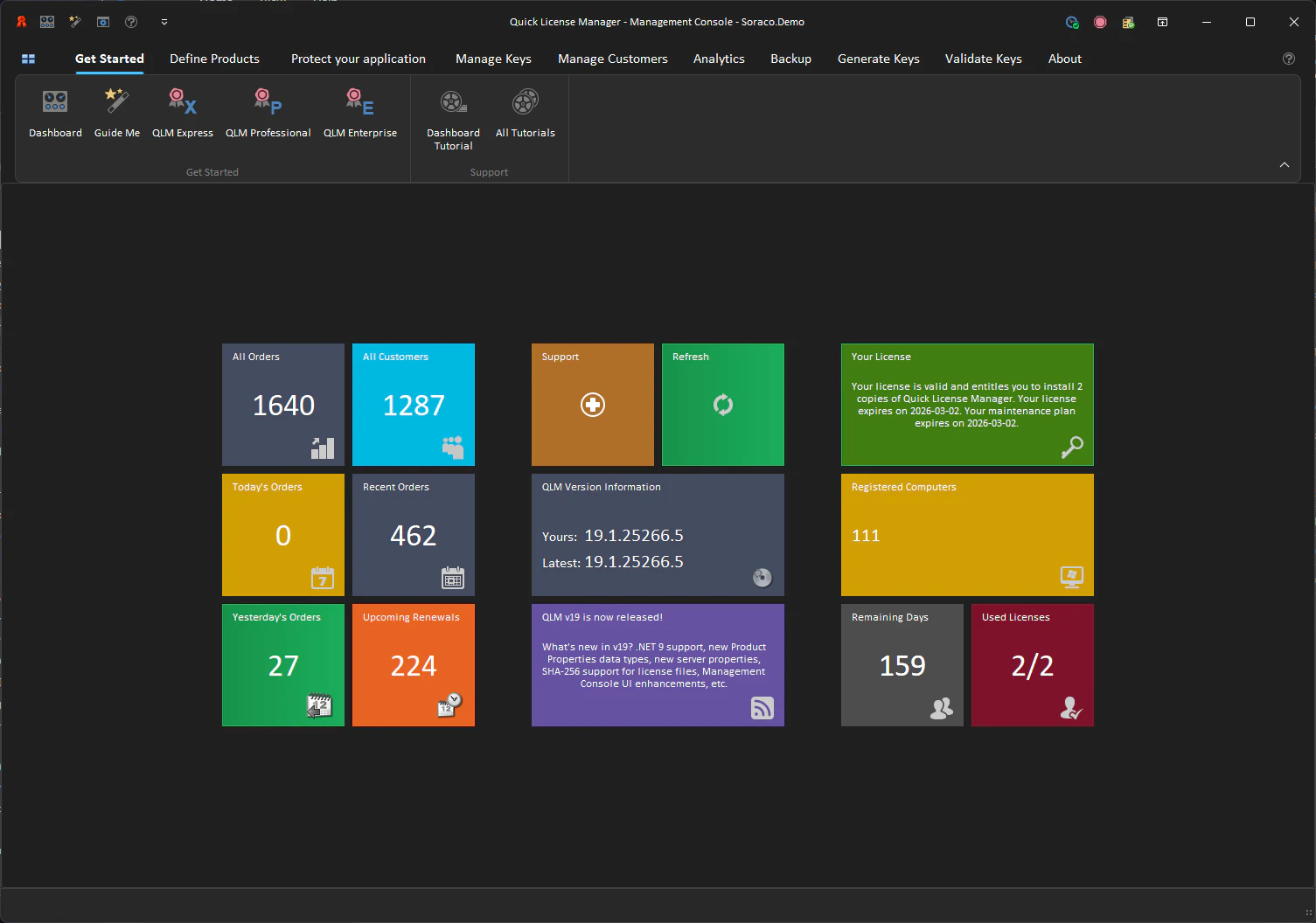 screenshot of Quick License Manager